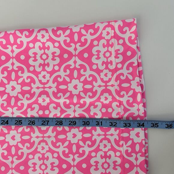 LULU B Womens Dress Sz L Pink Geometric Print Elbow Sleeve Jersey Stretch V Neck - Picture 6 of 11